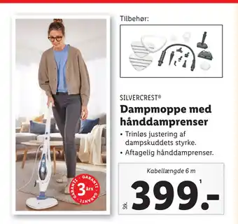 Lidl Dampmoppe med hånddamprenser tilbud