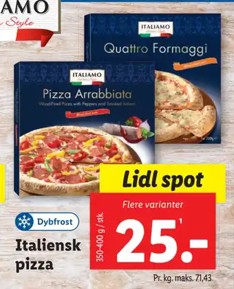 Lidl Italiensk pizza tilbud