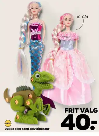Netto Dukke eller saml selv dinosaur tilbud