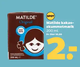 Netto Matilde kakaoskummetmælk tilbud