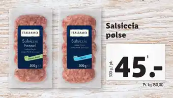 Lidl Salsiccia pølse tilbud