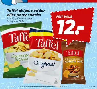 Bilka Taffel chips, nødder eller party snacks tilbud