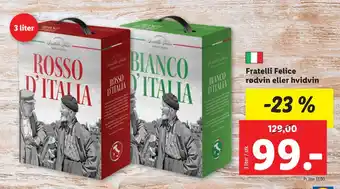 Lidl Fratelli Felice rødvin eller hvidvin tilbud