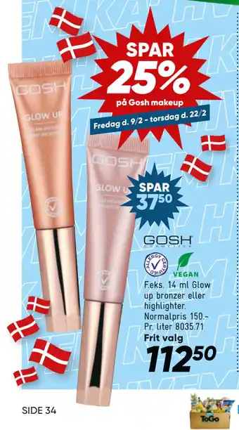 Bilka 14 ml Glow up bronzer eller highlighter tilbud