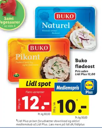 Lidl Buko flødeost tilbud