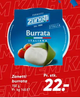 Bilka Zanetti burrata tilbud