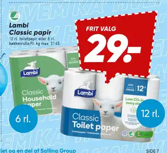 Bilka Lambi Classic papir tilbud