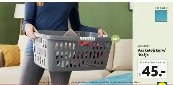 Lidl Vasketøjskurv/ -balje tilbud