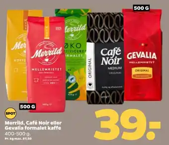 Netto Merrild, Café Noir eller Gevalia formalet kaffe tilbud