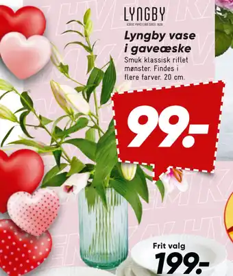 Bilka Lyngby vase i gaveæske tilbud