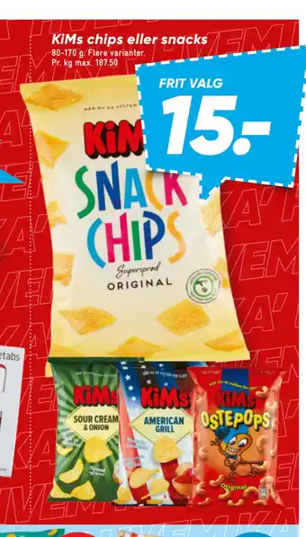 Bilka KiMs chips eller snacks tilbud