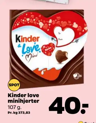 Netto Kinder love minihjerter tilbud