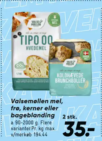 Bilka Valsemøllen mel, frø, kerner eller bageblanding tilbud