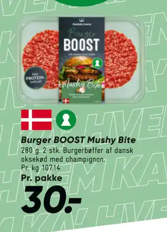 Bilka Burger BOOST Mushy Bite tilbud