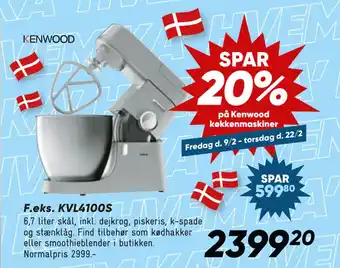 Bilka SPAR 20% på Kenwood køkkenmaskiner tilbud