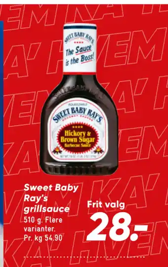 Bilka Sweet Baby Ray's grillsauce tilbud