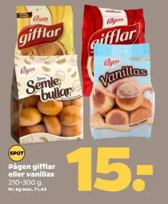 Netto Pågen gifflar eller vanillas tilbud