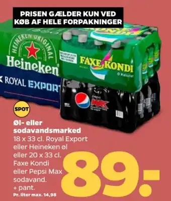 Netto Øl- eller sodavandsmarked tilbud