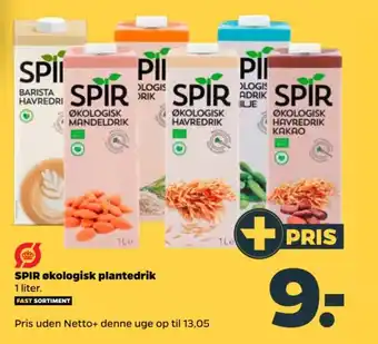 Netto SPIR økologisk plantedrik tilbud