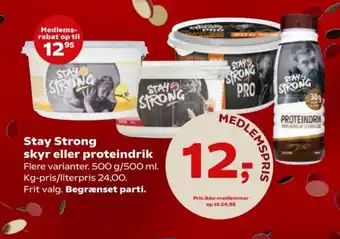 Kvickly Stay Strong skyr eller proteindrik tilbud
