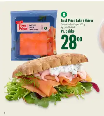 Min Købmand First Price Laks i Skiver tilbud