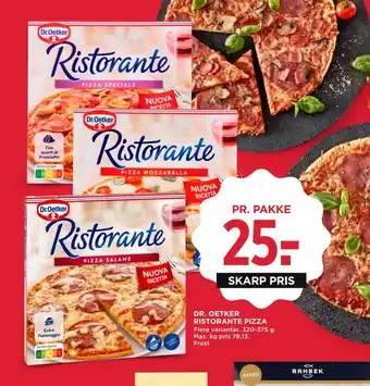 MENY DR. OETKER RISTORANTE PIZZA tilbud