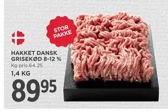 MENY HAKKET DANSK GRISEKØD 8-12 % tilbud