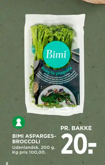 MENY BIMI ASPARGESBROCCOLI tilbud