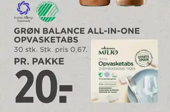 MENY GRØN BALANCE ALL-IN-ONE OPVASKETABS tilbud