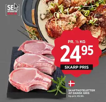 MENY SKAFTKOTELETTER AF DANSK GRIS tilbud