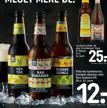 REMA 1000 Pale Ale hyldeblomst, hvedeøl rabarber eller New England IPA 50 cl. Ex. pant tilbud