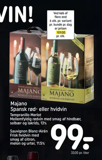 Majano Spansk rød- eller hvidvin