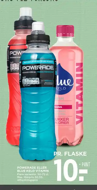 MENY POWERADE ELLER BLUE KELD VITAMIN tilbud