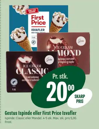 Min Købmand Gestus Ispinde eller First Price Isvafler tilbud