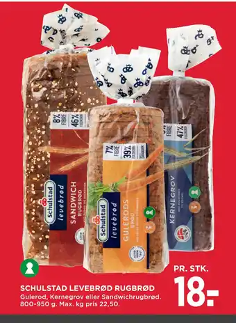 MENY SCHULSTAD LEVEBRØD RUGBRØD tilbud