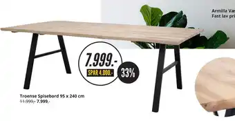 My Home Troense Spisebord 95 x 240 cm tilbud