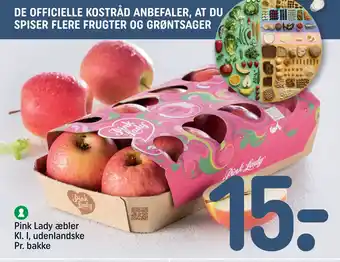 REMA 1000 Pink Lady æbler Kl. I, udenlandske Pr. bakke tilbud