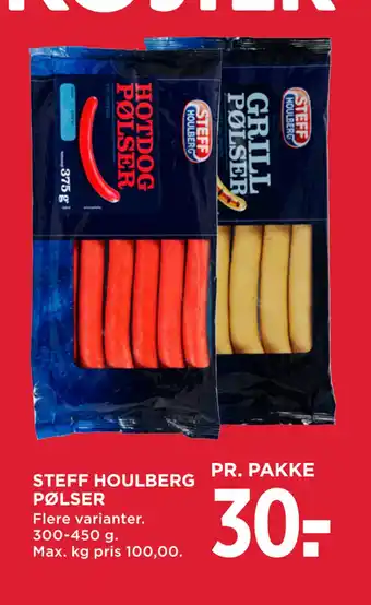 MENY STEFF HOULBERG PØLSER tilbud