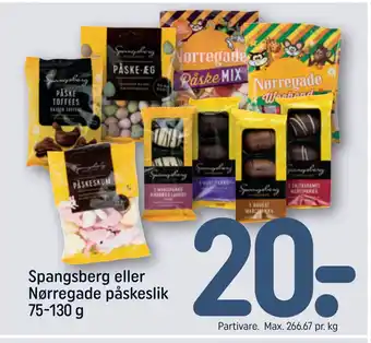 REMA 1000 Spangsberg eller Nørregade påskeslik 75-130 g tilbud
