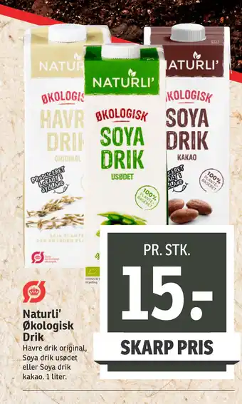 SPAR Naturli’ Økologisk Drik tilbud