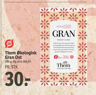 SPAR Them Økologisk Gran Ost tilbud