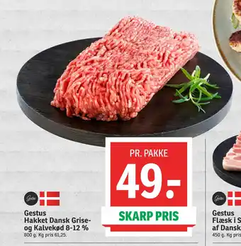 SPAR Gestus Hakket Dansk Grise- og Kalvekød 8-12 % tilbud