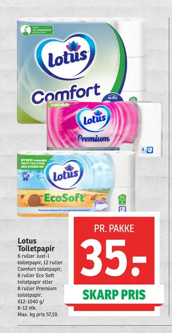 SPAR Lotus Toiletpapir tilbud