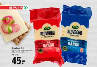 SPAR Klovborg Ost tilbud