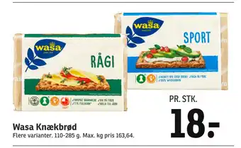 SPAR Wasa Knækbrød tilbud