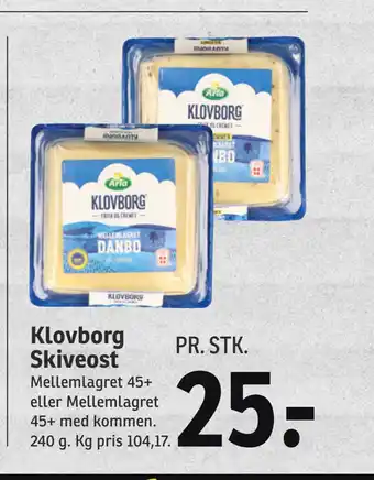 SPAR Klovborg Skiveost tilbud