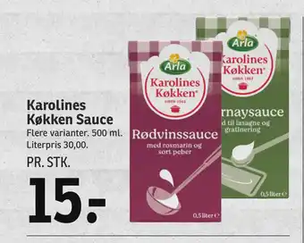 SPAR Karolines Køkken Sauce tilbud