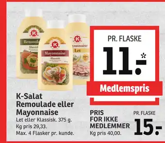 SPAR K-Salat Remoulade eller Mayonnaise tilbud