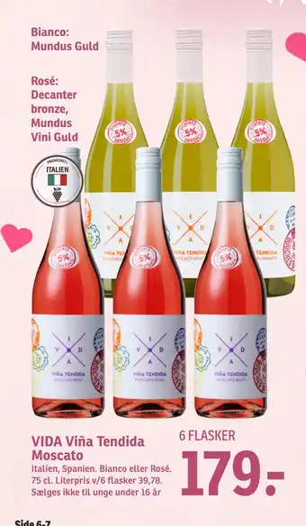 SPAR VIDA Viña Tendida Moscato tilbud
