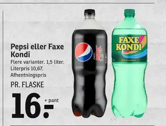 SPAR Pepsi eller Faxe Kondi tilbud